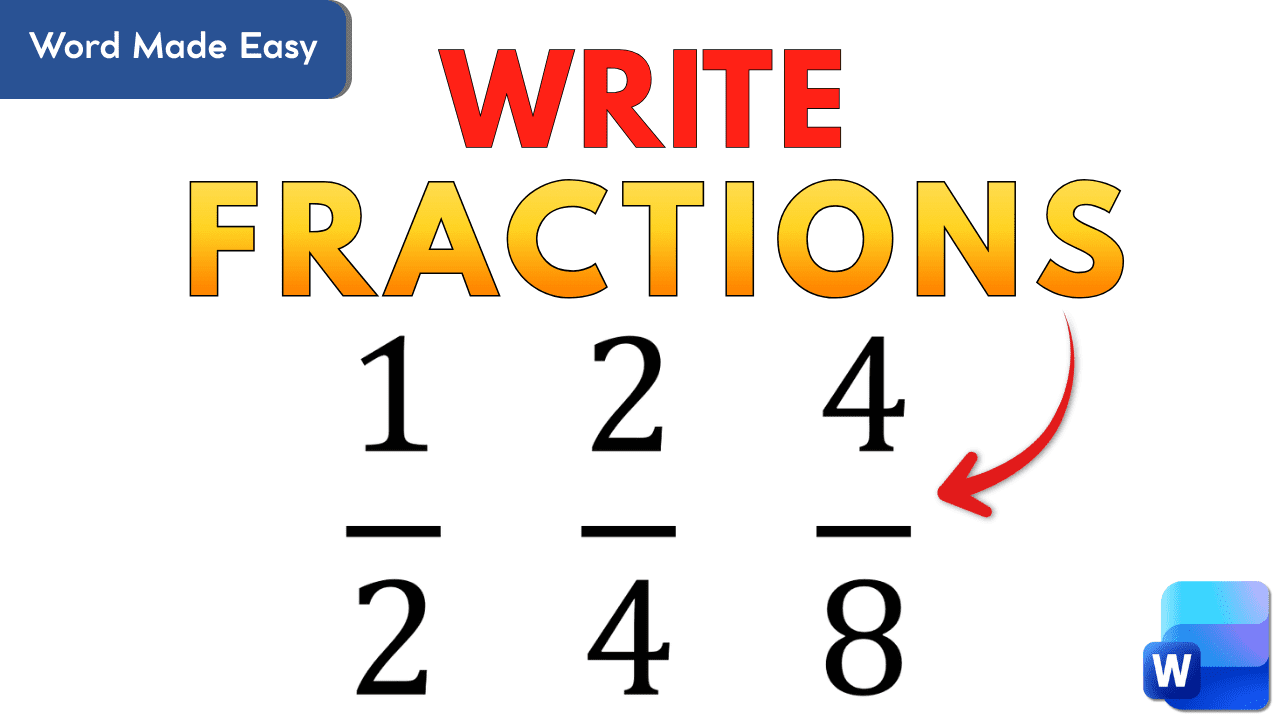 How to Write Fractions in Word