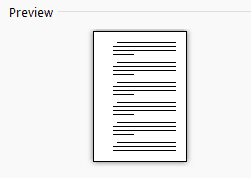Microsoft Word Page Setup preview showing how the page layout will appear