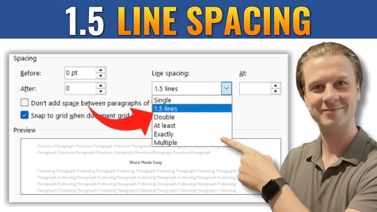 How to Set 1.5 Line Spacing in Microsoft Word