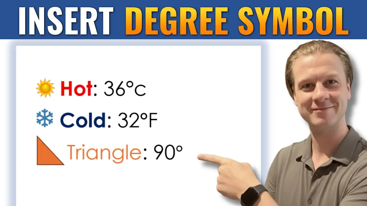 How to Insert a Degree Symbol in Microsoft Word