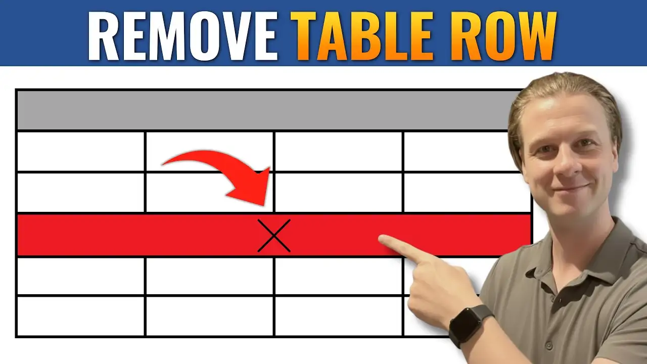 How to Delete a Row in Microsoft Word Table