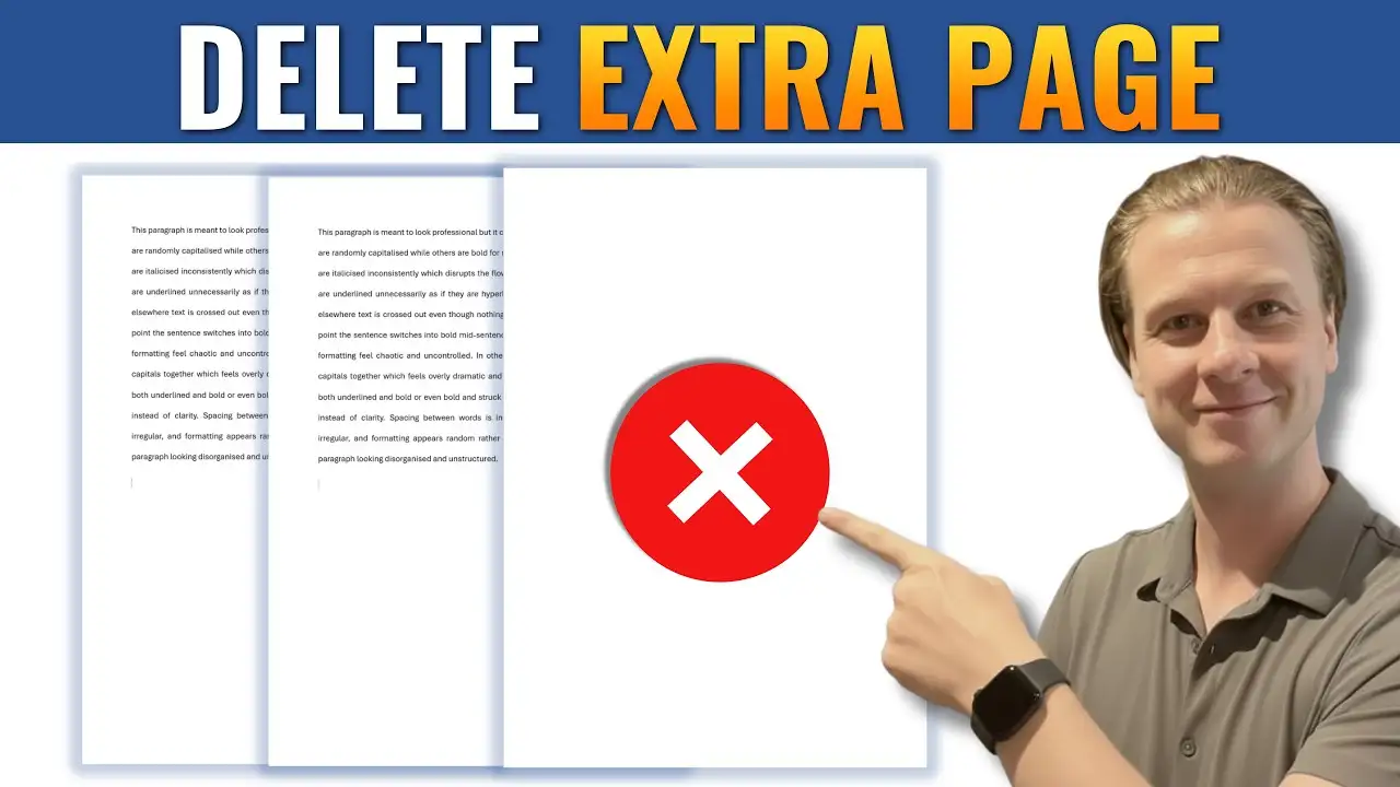 How to Delete an Extra Page in Microsoft Word