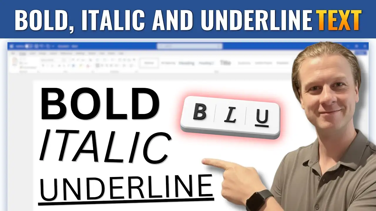 Bold Italic and Underline in Word: 3 Easy Methods
