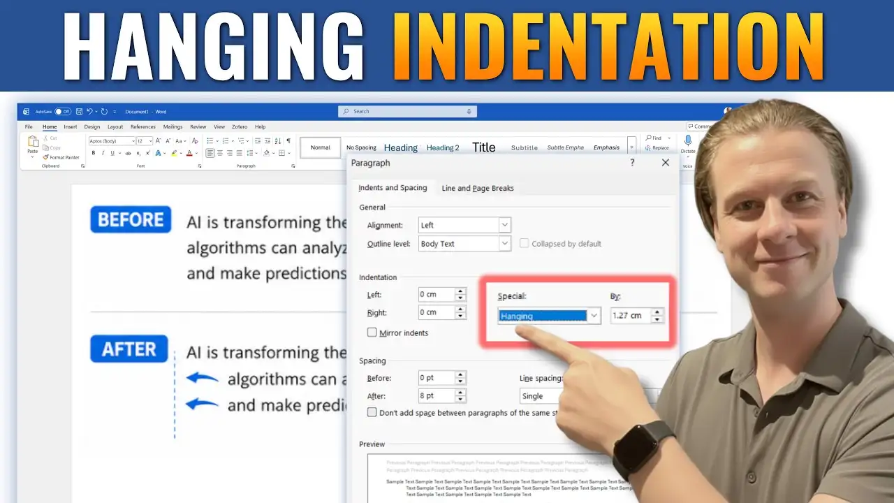 How to Create a Hanging Indent in Microsoft Word