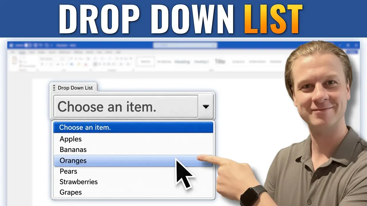 How to Create a Drop-Down List in Word: 3 Easy Steps