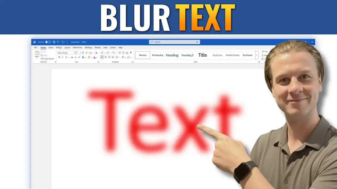 How to Blur Text in Word: 1 Easy Method in 8 Steps