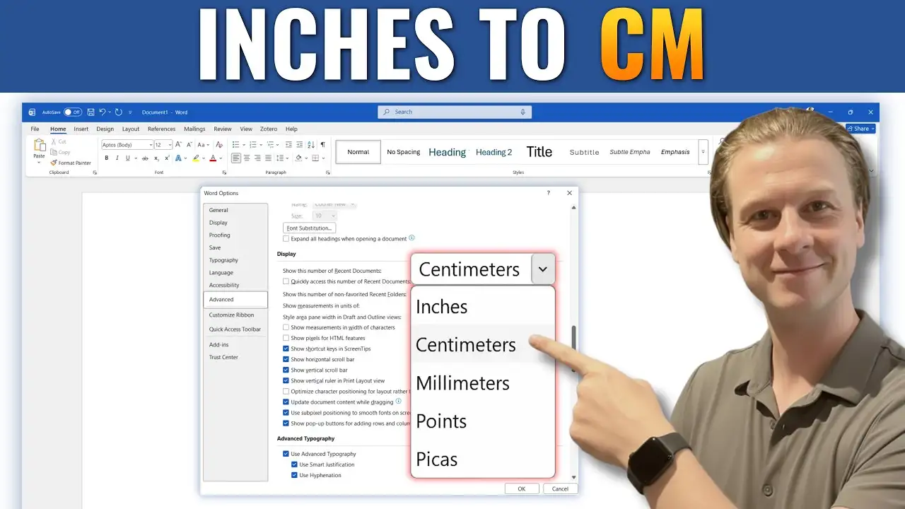 How to Change Inches to Centimeters in Word: 3 Steps