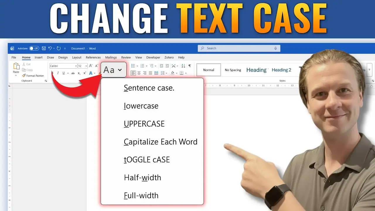 How to Change Text Case in Word