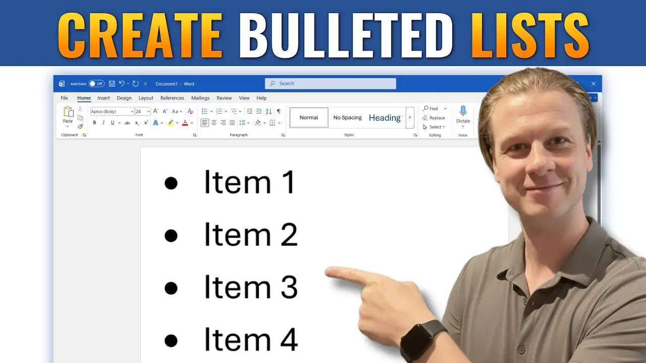 How to Create Bulleted Lists in Word: 2 Easy Methods