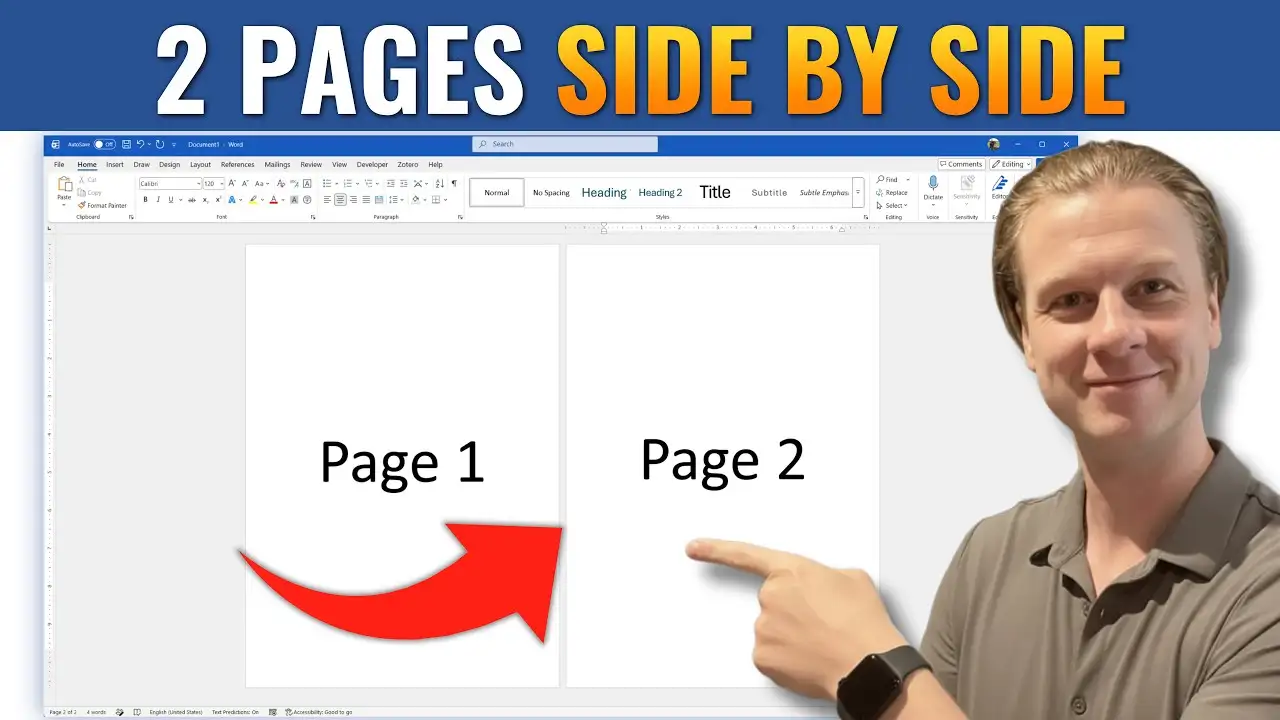 How to View Two Pages Side by Side in Word: 2 Easy Methods (Quick Guide)