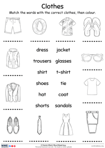 Clothes Matching and Colouring Worksheet