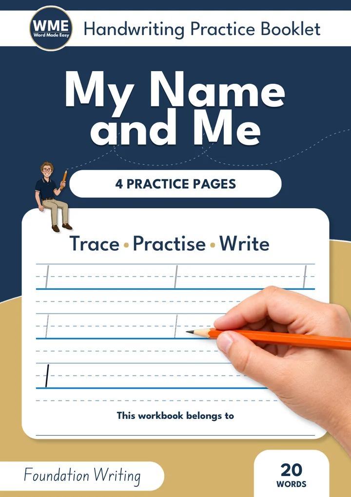 All About Me Handwriting Workbook: 20 Words