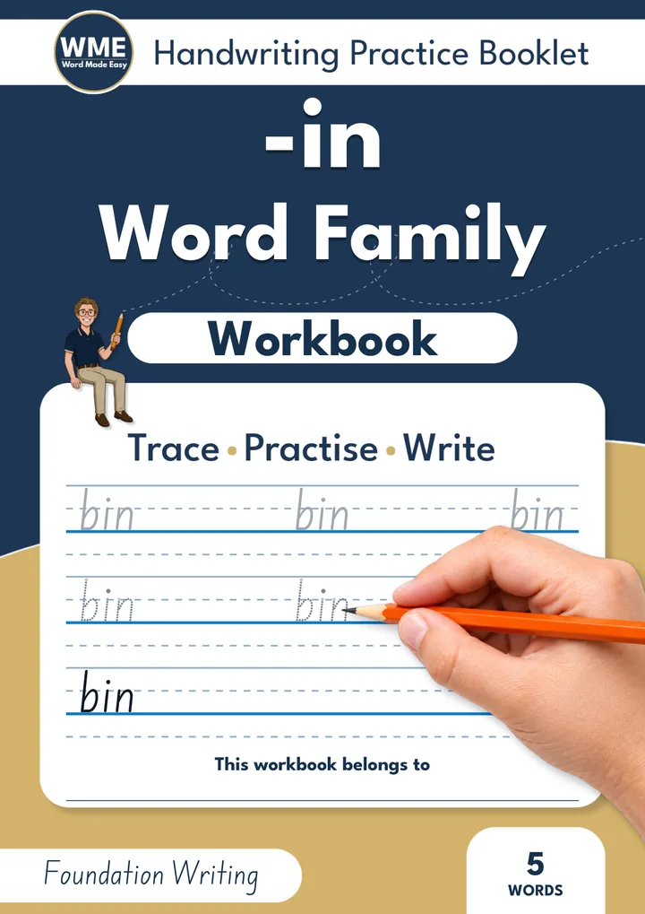 IN Word Family Handwriting Workbook