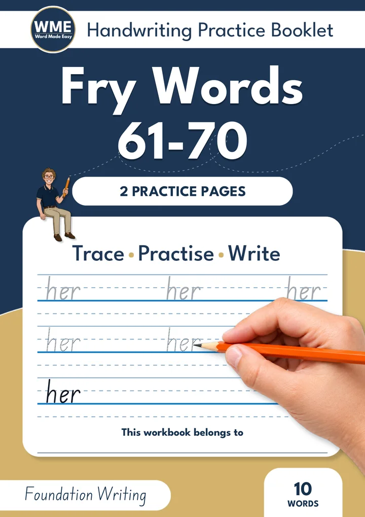 Fry sight words 61-70 front cover