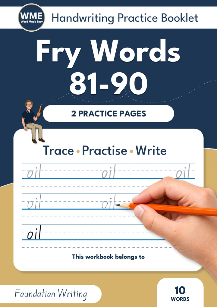 Fry sight words 81-90 front cover