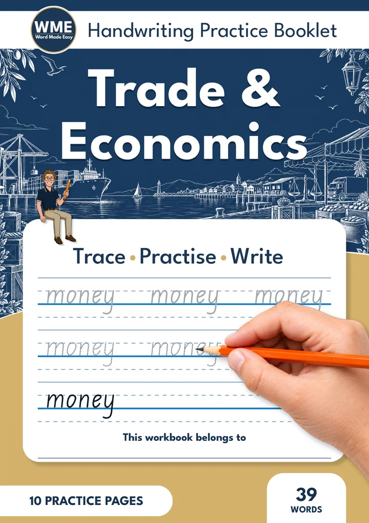 Trade & Economics Trace & Write Handwriting Workbook