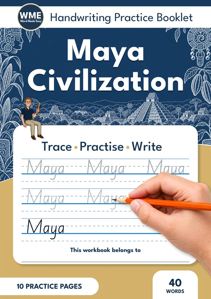 The Maya Civilization Trace & Write Handwriting Workbook