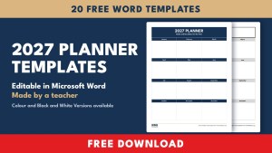 2027 Planner Templates for Word