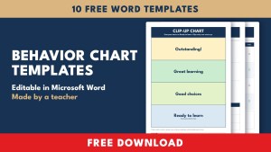 Behavior Chart Templates for Word