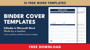 Binder Cover Templates for Word