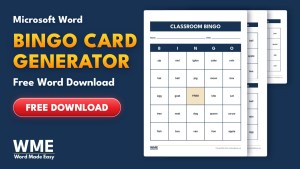 Bingo Card Generator: Make Printable Bingo Cards in Word for Word