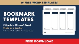 Bookmark Templates for Word
