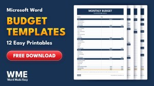 Budget Templates for Word