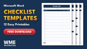 Checklist Templates for Word