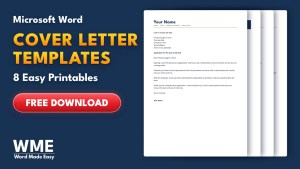 Cover Letter Templates for Word