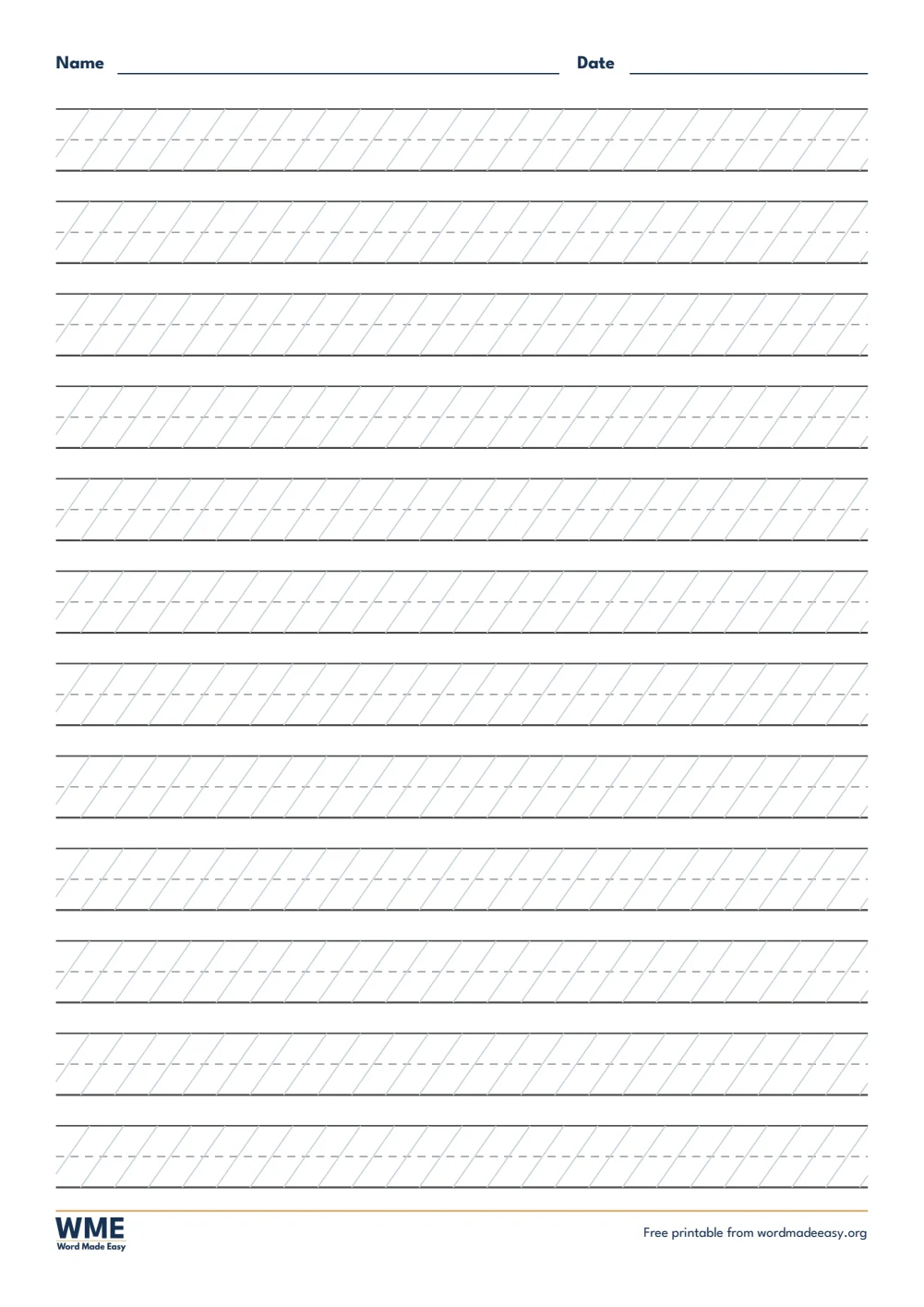 Free Cursive Paper Templates for Word: 9 Easy Printables