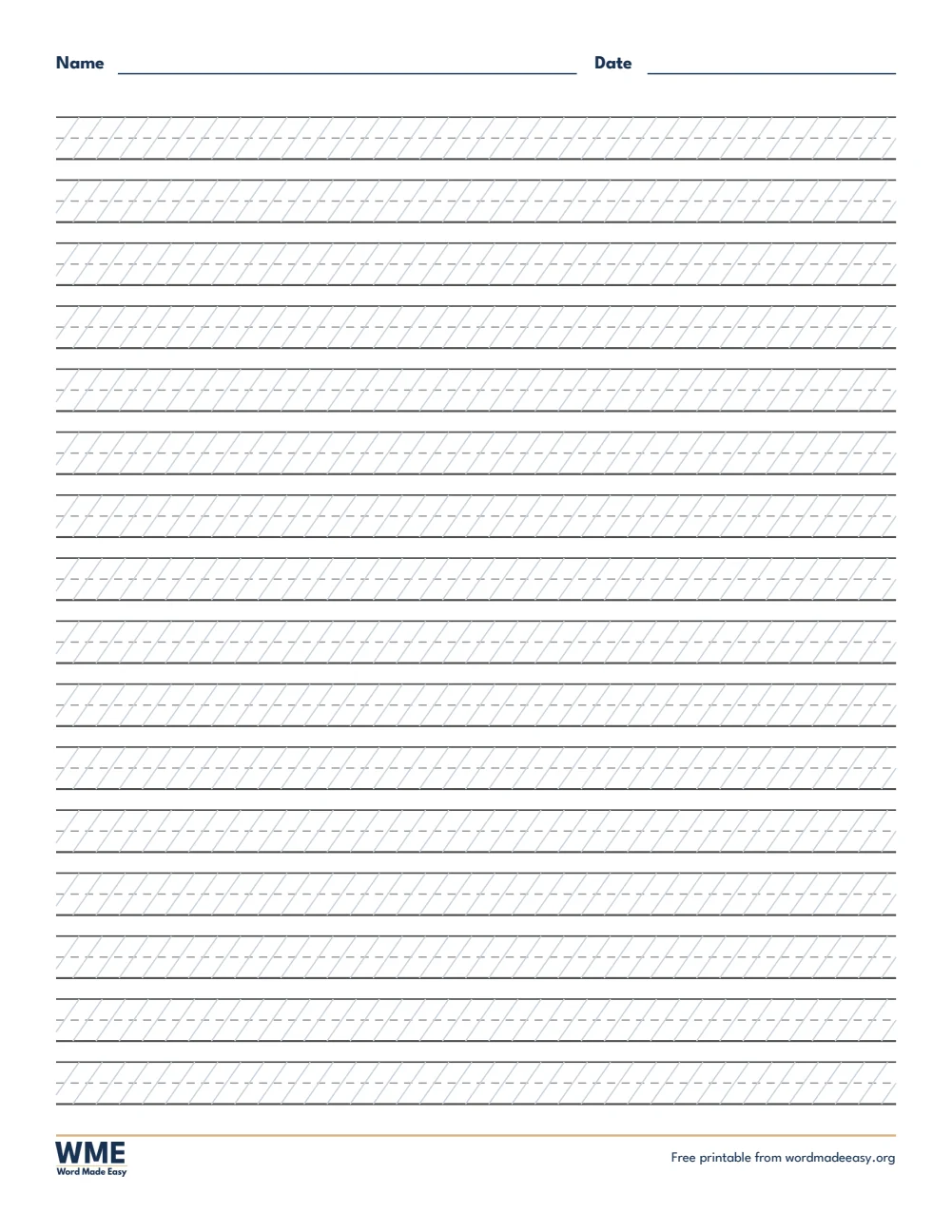 Free Cursive Paper Templates for Word: 9 Easy Printables