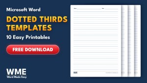 Dotted Thirds Templates for Word