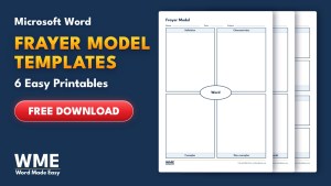 Frayer Model Templates for Word