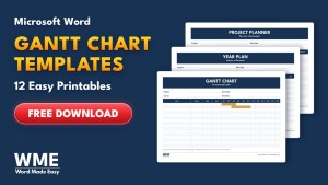 Gantt Chart Templates for Word