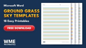 Ground Grass Sky Templates for Word