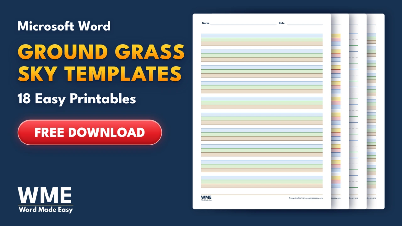 Free Ground Grass Sky Templates for Word: 18 Easy Printables