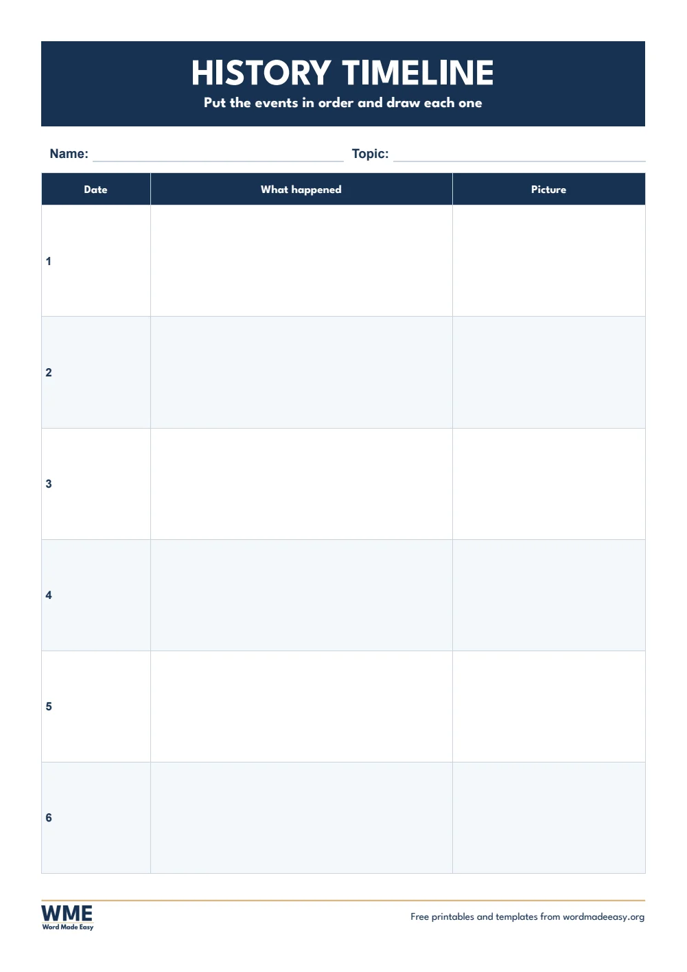 Free Timeline Templates for Word: 8 Printable Timelines