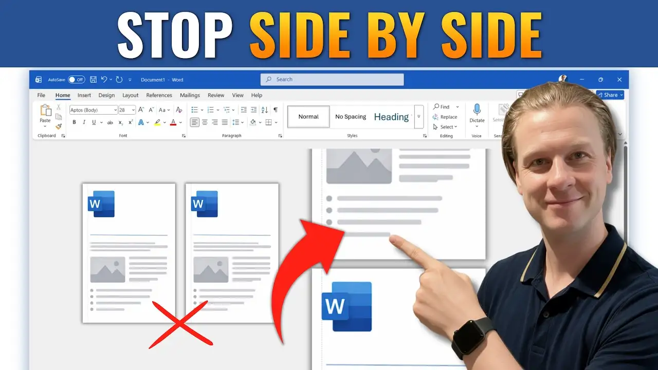 Stop Pages Appearing Side by Side in Word: 2 Easy Fixes