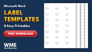 Label Templates for Word