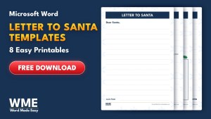 Letter to Santa Templates for Word