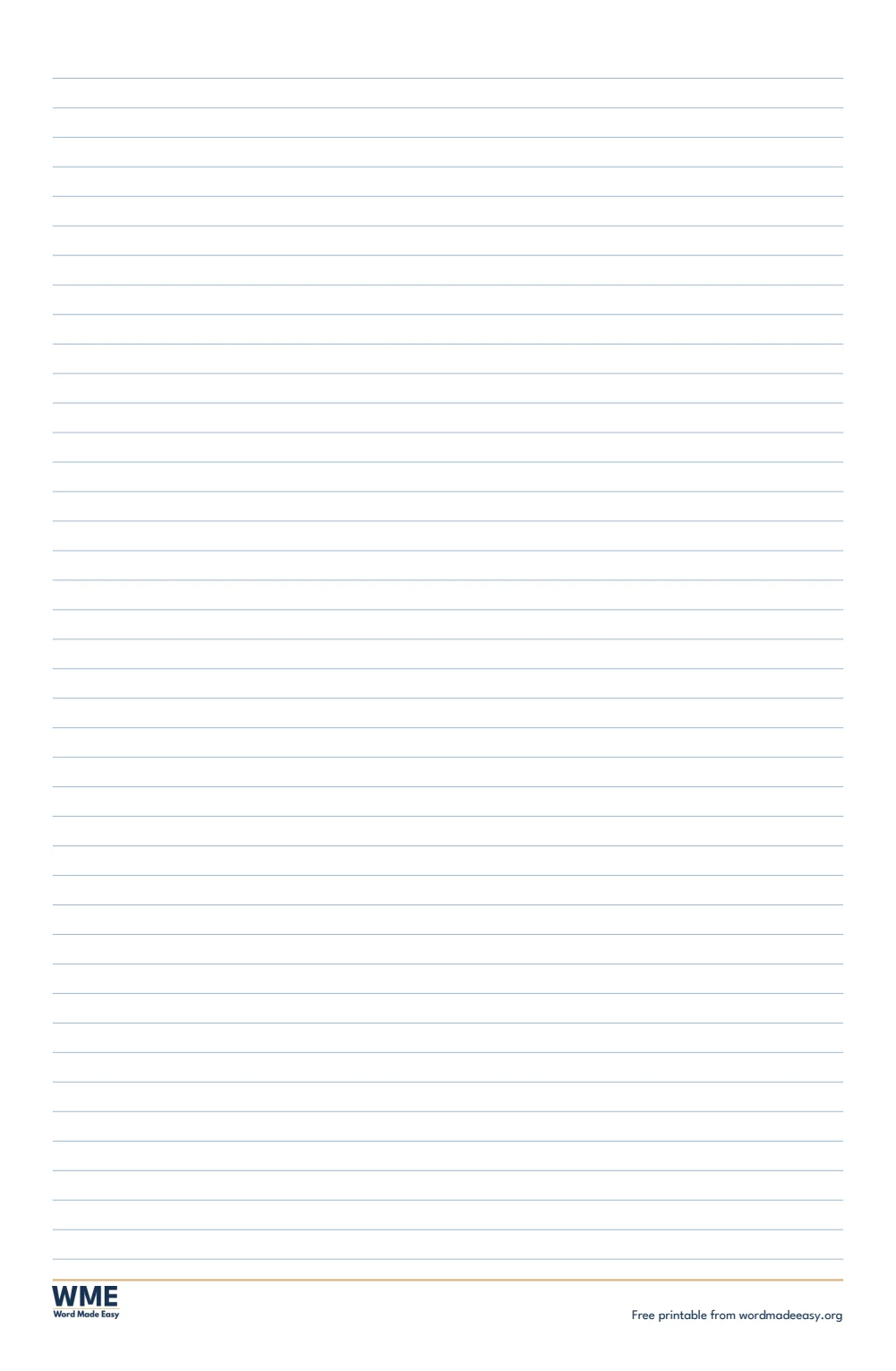 Long bond paper template for Word: college ruled lined paper, 8.5 x 13 inches