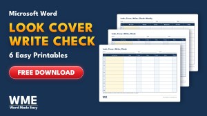 Look Cover Write Check Templates for Word