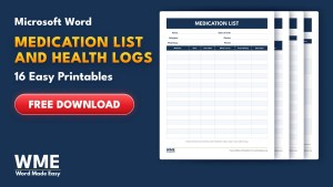 Medication List and Health Log Templates for Word