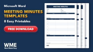 Meeting Minutes Templates for Word