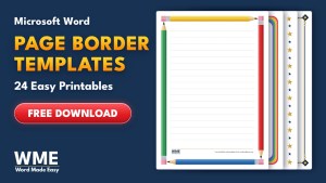 Page Border Templates for Word