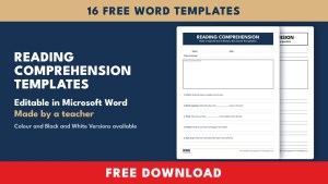 Reading Comprehension Templates for Word