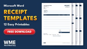 Receipt Templates for Word