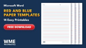 Red and Blue Paper Templates for Word