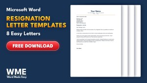 Resignation Letter Templates for Word