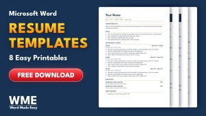 Resume Templates for Word